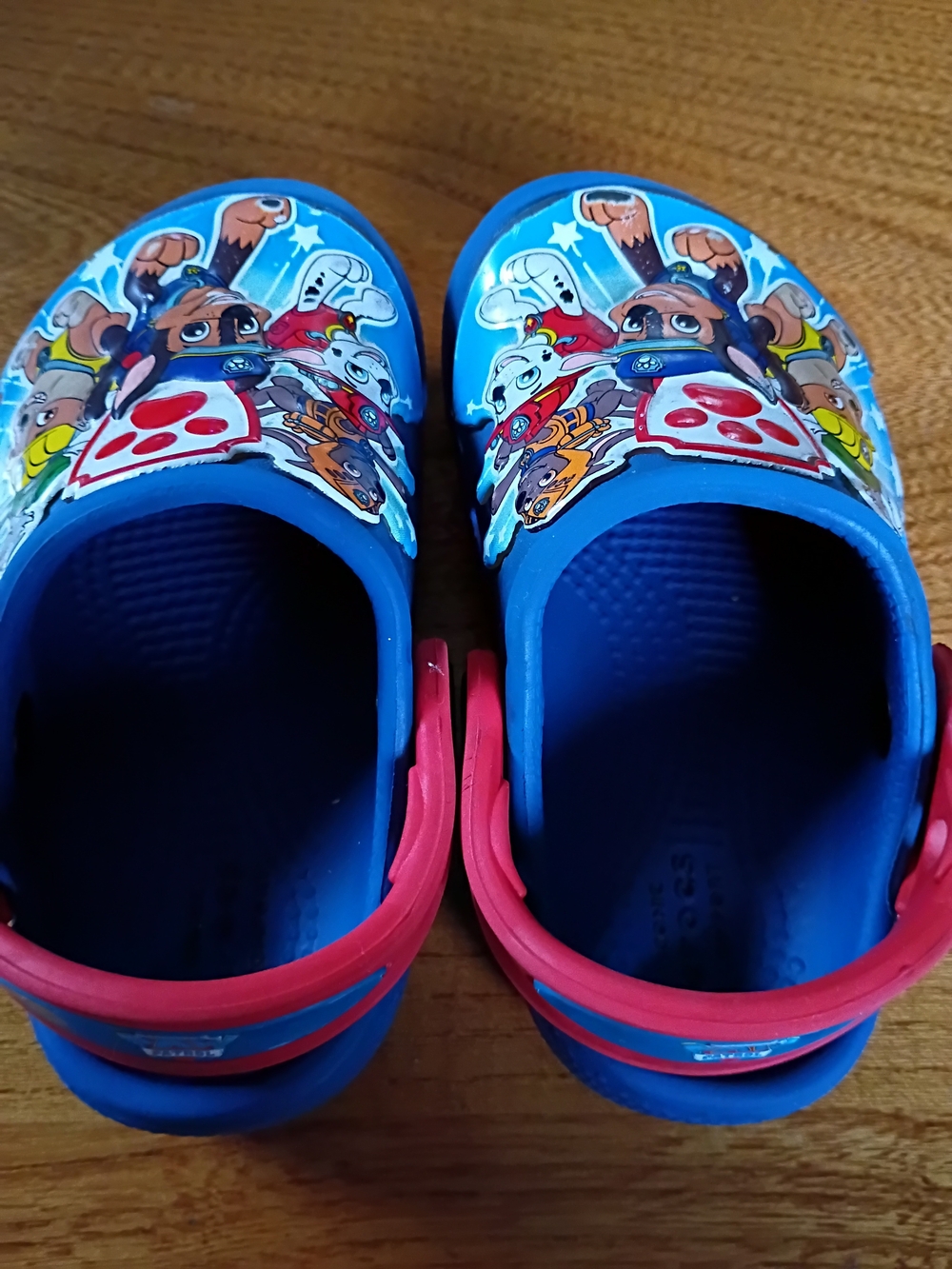 Toddler Paw Patrol Blue and Pink Kids Crocs - Character Slip-Ons Size 6 - Picture 4 of 5